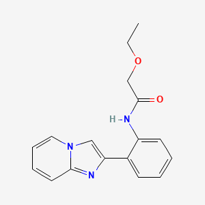molecular formula C17H17N3O2 B2659193 2-ethoxy-N-(2-(imidazo[1,2-a]pyridin-2-yl)phenyl)acetamide CAS No. 1797160-90-7