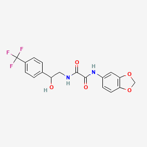 N1-(benzo[d][1,3]dioxol-5-yl)-N2-(2-hydroxy-2-(4-(trifluoromethyl)phenyl)ethyl)oxalamide