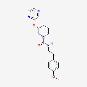molecular formula C19H24N4O3 B2659209 N-(4-methoxyphenethyl)-3-(pyrazin-2-yloxy)piperidine-1-carboxamide CAS No. 2034502-39-9