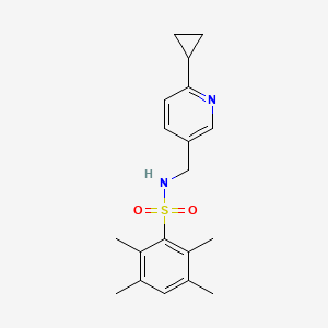 N-[(6-cyclopropylpyridin-3-yl)methyl]-2,3,5,6-tetramethylbenzene-1-sulfonamide