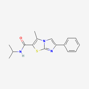 molecular formula C16H17N3OS B2659226 N-isopropyl-3-methyl-6-phenylimidazo[2,1-b]thiazole-2-carboxamide CAS No. 852132-93-5