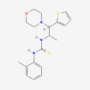 molecular formula C19H25N3OS2 B2659241 1-(1-吗啉-1-(噻吩-2-基)丙烷-2-基)-3-(邻甲苯基)硫脲 CAS No. 863017-47-4