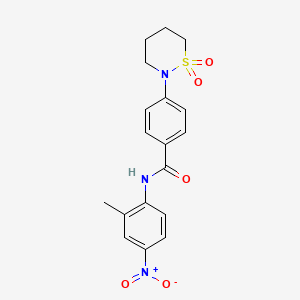 4-(1,1-dioxothiazinan-2-yl)-N-(2-methyl-4-nitrophenyl)benzamide
