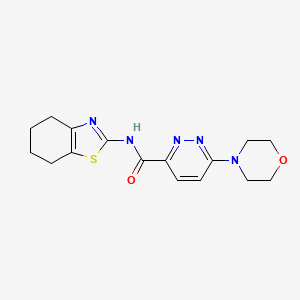 molecular formula C16H19N5O2S B2659248 6-morpholino-N-(4,5,6,7-tetrahydrobenzo[d]thiazol-2-yl)pyridazine-3-carboxamide CAS No. 1421585-64-9