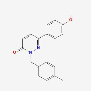 molecular formula C19H18N2O2 B2659250 6-(4-甲氧苯基)-2-[(4-甲苯基)甲基]嘧啶-3-酮 CAS No. 922862-46-2