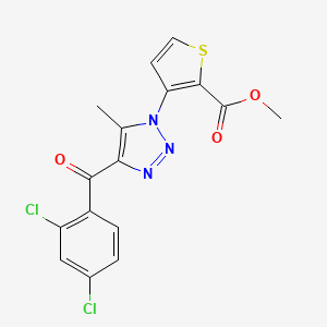 methyl 3-[4-(2,4-dichlorobenzoyl)-5-methyl-1H-1,2,3-triazol-1-yl]-2-thiophenecarboxylate