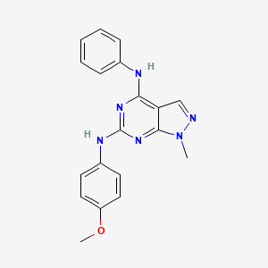 molecular formula C19H18N6O B2659265 N6-(4-methoxyphenyl)-1-methyl-N4-phenyl-1H-pyrazolo[3,4-d]pyrimidine-4,6-diamine CAS No. 878063-08-2