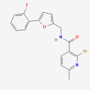 2-bromo-N-{[5-(2-fluorophenyl)furan-2-yl]methyl}-6-methylpyridine-3-carboxamide