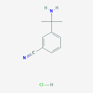 molecular formula C10H13ClN2 B2659286 3-(2-氨基丙烷-2-基)苯甲腈盐酸盐 CAS No. 1909337-24-1