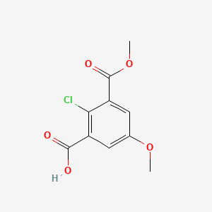 molecular formula C10H9ClO5 B2659292 2-氯-5-甲氧基-3-(甲氧羰基)苯甲酸 CAS No. 2229211-97-4