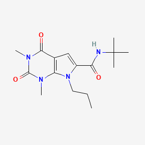 N-(tert-butyl)-1,3-dimethyl-2,4-dioxo-7-propyl-2,3,4,7-tetrahydro-1H-pyrrolo[2,3-d]pyrimidine-6-carboxamide