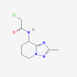 molecular formula C9H13ClN4O B2659296 2-Chloro-N-(2-methyl-5,6,7,8-tetrahydro-[1,2,4]triazolo[1,5-a]pyridin-8-yl)acetamide CAS No. 2411266-28-7