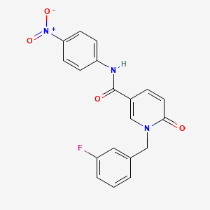 1-[(3-fluorophenyl)methyl]-N-(4-nitrophenyl)-6-oxopyridine-3-carboxamide
