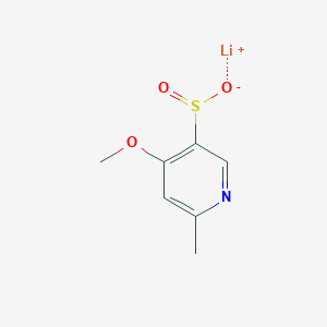 molecular formula C7H8LiNO3S B2659324 Lithium(1+) ion 4-methoxy-6-methylpyridine-3-sulfinate CAS No. 2230807-14-2