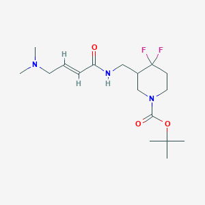 Tert-butyl 3-[[[(E)-4-(dimethylamino)but-2-enoyl]amino]methyl]-4,4-difluoropiperidine-1-carboxylate