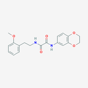 molecular formula C19H20N2O5 B2659331 N1-(2,3-dihydrobenzo[b][1,4]dioxin-6-yl)-N2-(2-methoxyphenethyl)oxalamide CAS No. 899956-36-6