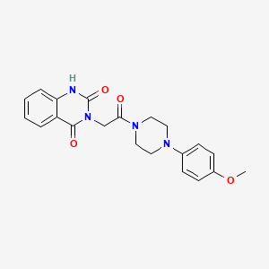 molecular formula C21H22N4O4 B2659334 3-{2-[4-(4-甲氧基苯基)哌嗪-1-基]-2-氧代乙基}喹唑啉-2,4(1H,3H)-二酮 CAS No. 895841-20-0