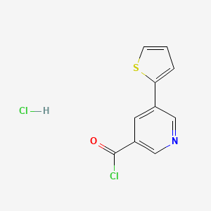 molecular formula C10H7Cl2NOS B2659339 5-(2-Thienyl)Nicotinoyl Chloride Hydrochloride CAS No. 321309-36-8