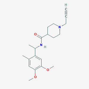 molecular formula C20H28N2O3 B2659340 N-[1-(4,5-dimethoxy-2-methylphenyl)ethyl]-1-(prop-2-yn-1-yl)piperidine-4-carboxamide CAS No. 1241001-16-0