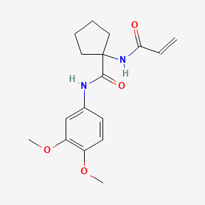 N-(3,4-dimethoxyphenyl)-1-(prop-2-enamido)cyclopentane-1-carboxamide