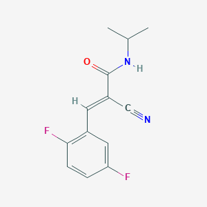 molecular formula C13H12F2N2O B2659351 (E)-2-cyano-3-(2,5-difluorophenyl)-N-propan-2-ylprop-2-enamide CAS No. 1181464-01-6