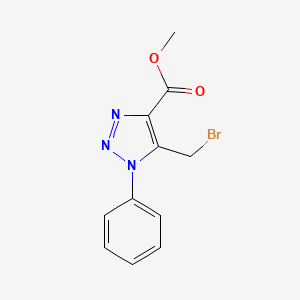 molecular formula C11H10BrN3O2 B2659353 5-(溴甲基)-1-苯基-1H-1,2,3-三唑-4-羧酸甲酯 CAS No. 117693-90-0