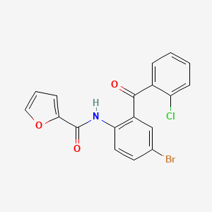 molecular formula C18H11BrClNO3 B2659374 N-[4-bromo-2-(2-chlorobenzoyl)phenyl]furan-2-carboxamide CAS No. 300572-72-9