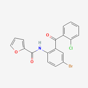 molecular formula C18H11BrClNO3 B2659374 N-[4-溴-2-(2-氯苯甲酰)苯基]呋喃-2-甲酰胺 CAS No. 300572-72-9