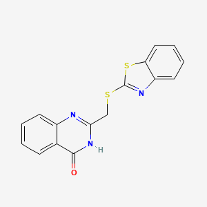 molecular formula C16H11N3OS2 B2659382 2-(苯并噻唑-2-基硫甲基)喹唑啉-4-酚 CAS No. 433239-77-1