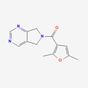 molecular formula C13H13N3O2 B2659388 (2,5-二甲基呋喃-3-基)(5H-吡咯并[3,4-d]嘧啶-6(7H)-基)甲酮 CAS No. 1448134-55-1