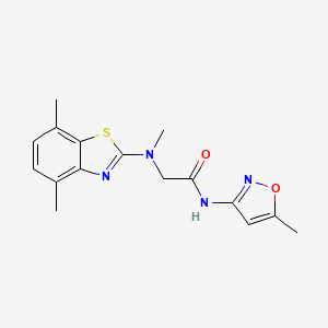 2-((4,7-dimethylbenzo[d]thiazol-2-yl)(methyl)amino)-N-(5-methylisoxazol-3-yl)acetamide