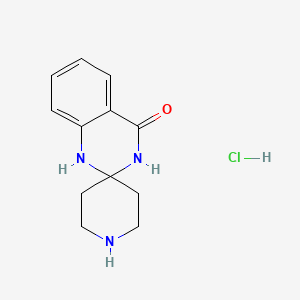 molecular formula C12H16ClN3O B2659399 1'H-Spiro[piperidine-4,2'-quinazolin]-4'(3'H)-one hydrochloride CAS No. 199105-15-2