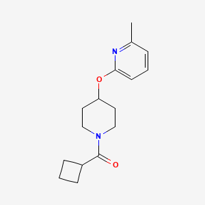 molecular formula C16H22N2O2 B2659400 Cyclobutyl(4-((6-methylpyridin-2-yl)oxy)piperidin-1-yl)methanone CAS No. 1797958-87-2