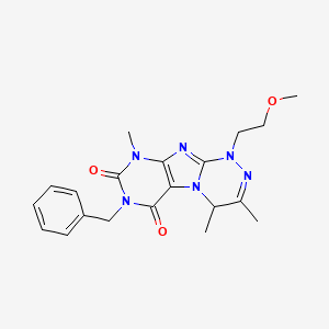 molecular formula C20H24N6O3 B2659404 7-Benzyl-1-(2-methoxyethyl)-3,4,9-trimethyl-4H-purino[8,7-c][1,2,4]triazine-6,8-dione CAS No. 919027-98-8