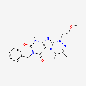 molecular formula C20H24N6O3 B2659404 7-苄基-1-(2-甲氧基乙基)-3,4,9-三甲基-4H-嘧啶并[8,7-c][1,2,4]三嗪-6,8-二酮 CAS No. 919027-98-8