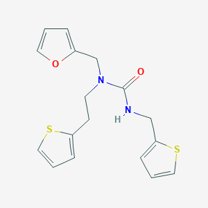 1-(Furan-2-ylmethyl)-1-(2-(thiophen-2-yl)ethyl)-3-(thiophen-2-ylmethyl)urea