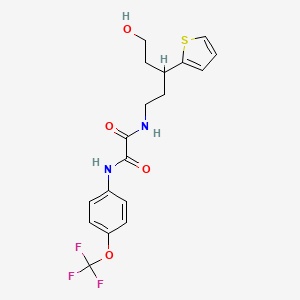 N1-(5-hydroxy-3-(thiophen-2-yl)pentyl)-N2-(4-(trifluoromethoxy)phenyl)oxalamide