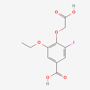 molecular formula C11H11IO6 B2659411 4-(Carboxymethoxy)-3-ethoxy-5-iodobenzoic acid CAS No. 713104-49-5