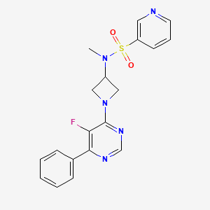molecular formula C19H18FN5O2S B2659415 N-[1-(5-Fluoro-6-phenylpyrimidin-4-yl)azetidin-3-yl]-N-methylpyridine-3-sulfonamide CAS No. 2380189-87-5