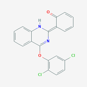 (6E)-6-[4-(2,5-dichlorophenoxy)-1H-quinazolin-2-ylidene]cyclohexa-2,4-dien-1-one