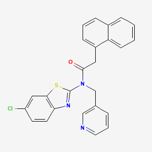 molecular formula C25H18ClN3OS B2659430 N-(6-chlorobenzo[d]thiazol-2-yl)-2-(naphthalen-1-yl)-N-(pyridin-3-ylmethyl)acetamide CAS No. 891113-95-4