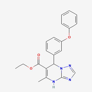 Ethyl 5-methyl-7-(3-phenoxyphenyl)-4,7-dihydro-[1,2,4]triazolo[1,5-a]pyrimidine-6-carboxylate
