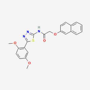 N-(5-(2,5-dimethoxyphenyl)-1,3,4-thiadiazol-2-yl)-2-(naphthalen-2-yloxy)acetamide