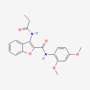 molecular formula C20H20N2O5 B2659442 N-(2,4-二甲氧基苯基)-3-丙酰胺苯并呋喃-2-甲酸酰胺 CAS No. 862978-61-8