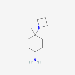 molecular formula C10H20N2 B2659445 4-(氮杂环丙烷-1-基)-4-甲基环己烷-1-胺 CAS No. 2091623-08-2