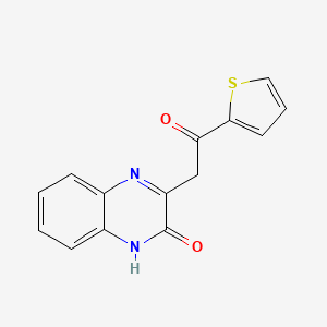 molecular formula C14H10N2O2S B2659452 3-(2-oxo-2-thiophen-2-ylethyl)-1H-quinoxalin-2-one CAS No. 40598-93-4