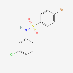 molecular formula C13H11BrClNO2S B2659464 4-bromo-N-(3-chloro-4-methylphenyl)benzenesulfonamide CAS No. 349404-71-3