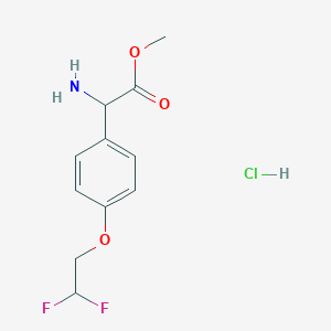 molecular formula C11H14ClF2NO3 B2659470 Methyl 2-amino-2-[4-(2,2-difluoroethoxy)phenyl]acetate hydrochloride CAS No. 2228096-42-0