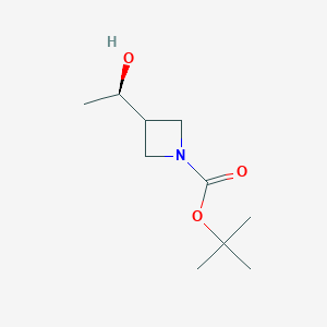 molecular formula C10H19NO3 B2659472 叔丁基-3-[(1R)-1-羟基乙基]氮杂环丁烷-1-羧酸乙酯 CAS No. 2165772-28-9