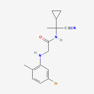 molecular formula C15H18BrN3O B2659483 2-[(5-bromo-2-methylphenyl)amino]-N-(1-cyano-1-cyclopropylethyl)acetamide CAS No. 1241112-37-7